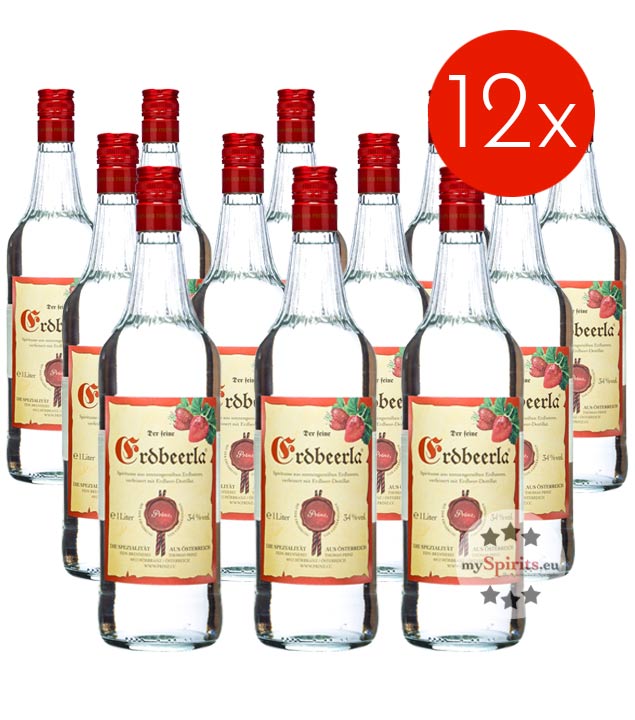 Prinz Erdbeerla / 34% vol - 12 Flaschen (34% Vol., 1,0 Liter)