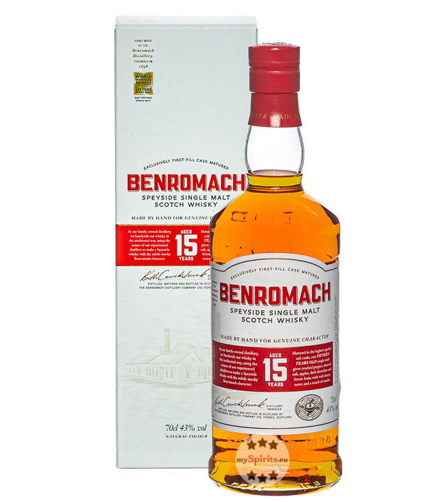 Benromach 15 Jahre Single Malt Scotch Whisky (43 % Vol., 0,7 Liter)
