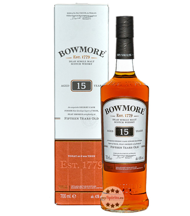 Bowmore 15 Jahre Islay Single Malt Scotch Whisky (43 % Vol., 0,7 Liter)