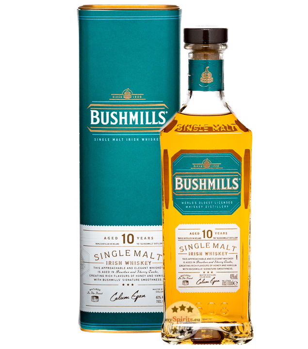 Bushmills 10 Jahre Single Malt Irish Whiskey (40 % Vol., 0,7 Liter)