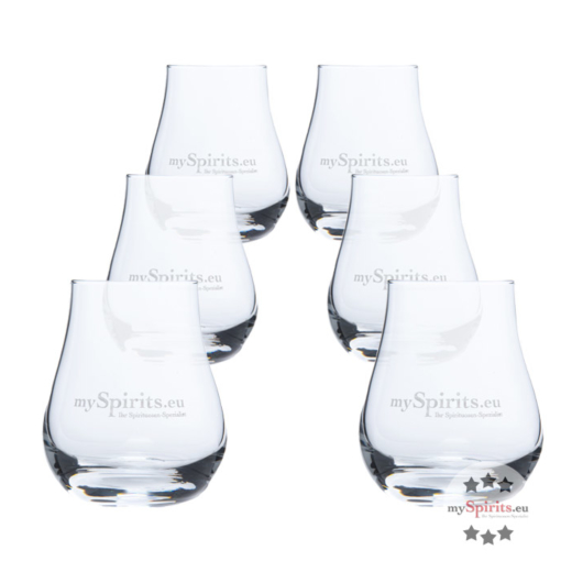 6 x mySpirits Nosing Glas / je Stück ca. 220 ml / H: ca. 9,5 cm