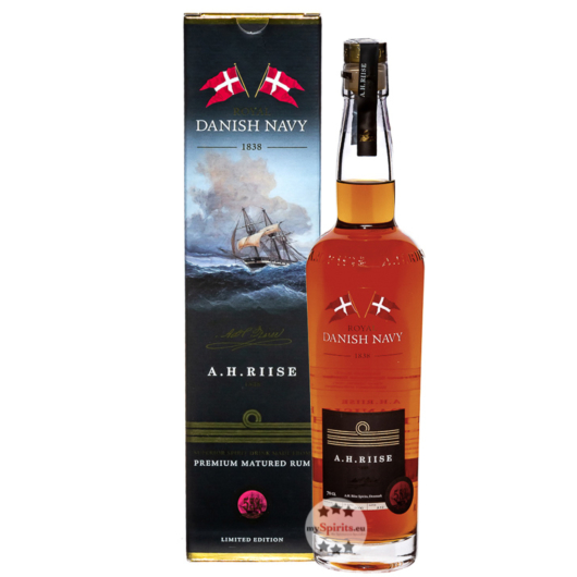 A.H. Riise Royal Danish Navy Strength (Rum-Basis) / 55 % Vol. / 0,7 Liter-Flasche in Geschenkkarton