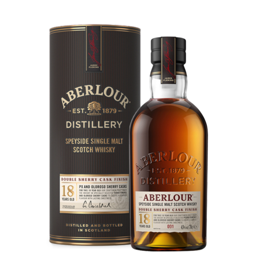 Aberlour 18 Jahre Single Malt Scotch Whisky Double Cask Matured / 43 % vol / 0,7 Liter-Flasche in Geschenkdose