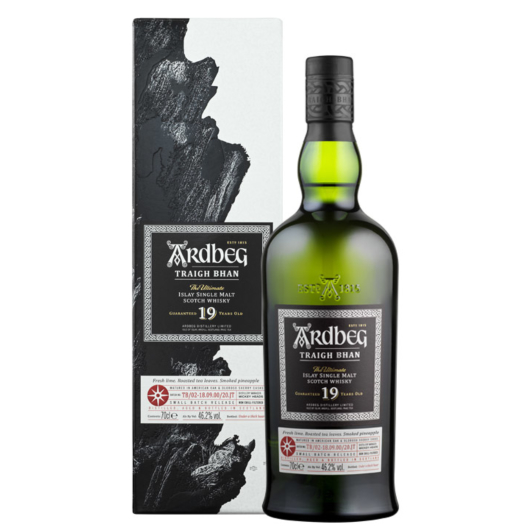 Ardbeg Traigh Bhan Batch 2 19 Jahre Islay Single Malt Scotch Whisky / 46,2 % Vol. / 0,7 Liter-Flasche in Geschenkbox WHISKY CLUB