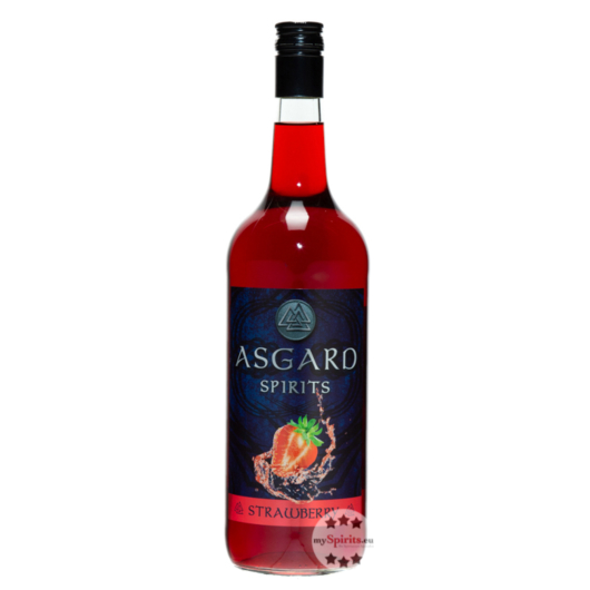 Asgard Strawberry Erdbeer-Likör mit Wodka / 16 % Vol. / 1,0 Liter-Flasche