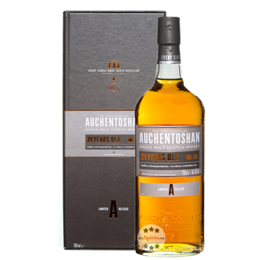 Auchentoshan 21 Jahre Lowland Single Malt Scotch Whisky / 43 % Vol. / 0,7 Liter-Flasche in Geschenkschatulle