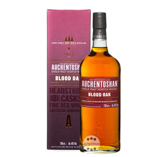 Auchentoshan Blood Oak Lowland Single Malt Scotch Whisky / 46 % Vol. / 0,7 Liter-Flasche in Geschenkkarton