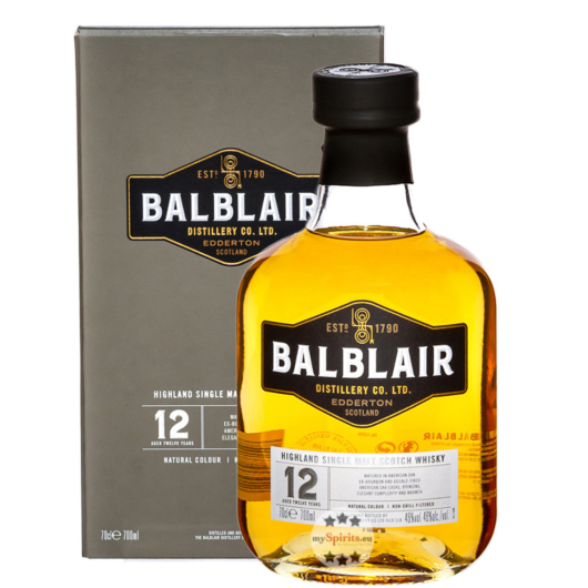 Balblair 12 Jahre Highland Single Malt Scotch Whisky / 46 % Vol. / 0,7 Liter-Flasche in Geschenkbox