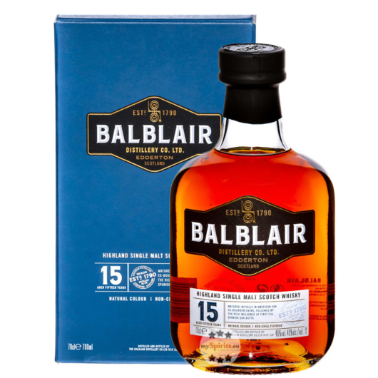 Balblair 15 Jahre Highland Single Malt Scotch Whisky / 46 % Vol. / 0,7 Liter-Flasche in Geschenkbox