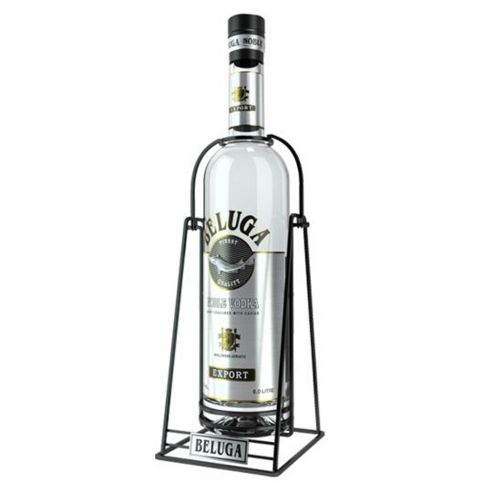 Beluga Noble Vodka / 40 % vol / 6,0 Liter-Flasche in Metallhalterung