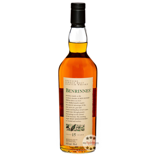 Benrinnes 15 Years Speyside Single Malt Scotch Whisky / 43 % vol / 0,7 Liter-Flasche