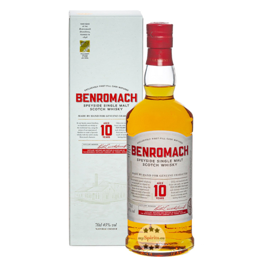 Benromach 10 Years Speyside Single Malt Scotch Whisky / 43 % Vol. / 0,7 Liter-Flasche in Geschenkkarton