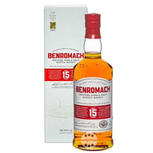 Benromach 15 Years Speyside Single Malt Scotch Whisky / 43 % Vol. / 0,7 Liter-Flasche in Geschenkkarton