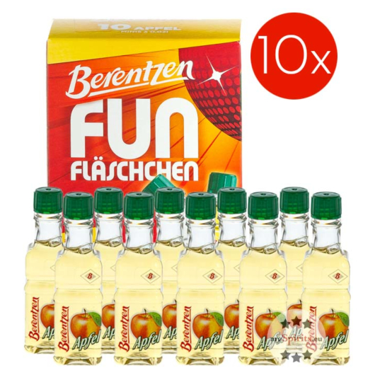 Berentzen: Fun Apfelkorn Likör Probierset / 18% Vol. / 10 x 0,02 Liter-PET-Flasche