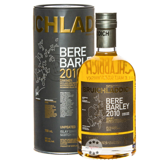 Bruichladdich Bere Barley 2010 Unpeated Islay Single Malt Scotch Whisky / 50 % Vol. / 0,7 Liter in Geschenkdose