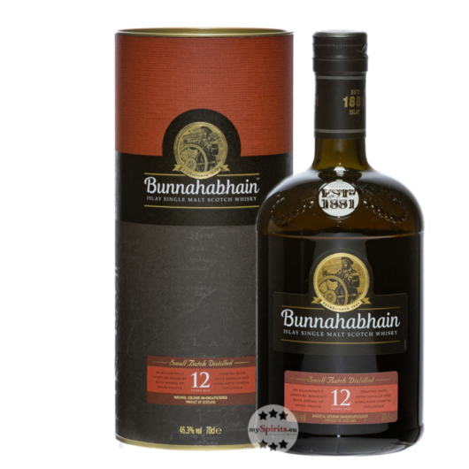 Bunnahabhain 12 Jahre Islay Single Malt Scotch Whisky / 46,3 % Vol. / 0,7 Liter-Flasche in Geschenkdose