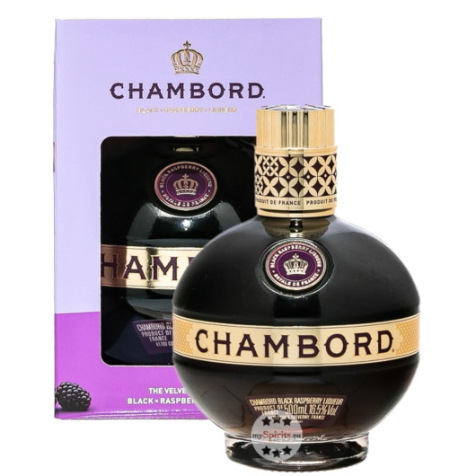 Chambord: Black Raspberry Liqueur / 16,5 % vol / 0,5 Liter-Flasche in Geschenkbox