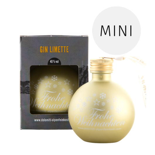 Dolomiti Christbaumkugel mit Gin Limette / 40 % vol / 0,04 Liter