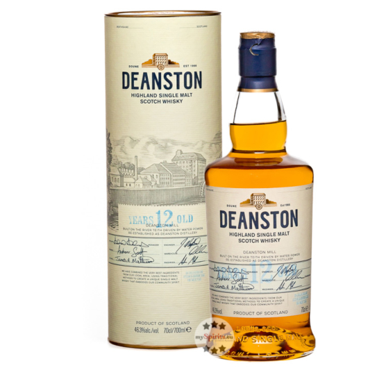 Deanston 12 Years Highland Single Malt Scotch Whisky / 46,3 % Vol. / 0,7 Liter-Flasche in Geschenkdose