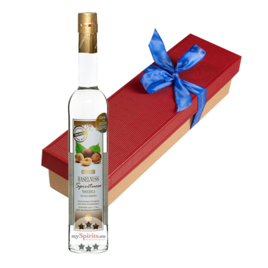 Dolomiti Geschenk-Set Haselnuss Nocciola Premium / 40 % vol. / 0,5 L Flasche in Geschenk-Schachtel 