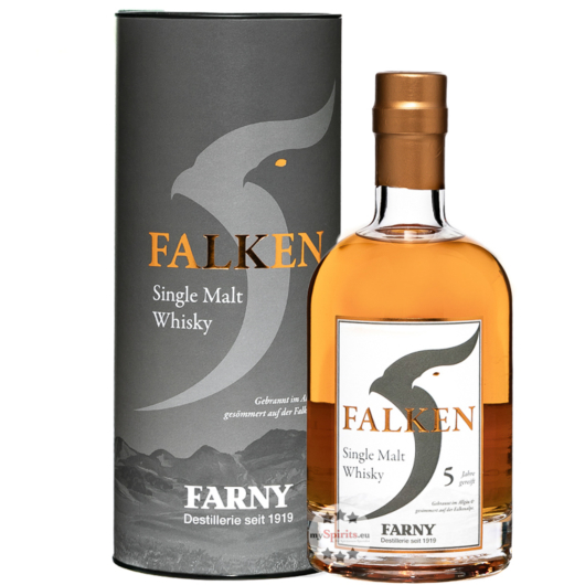 Farny Falken Single Malt Whisky 5 Jahre / 43 % Vol. / 0,7 Liter-Flasche in Geschenkdose