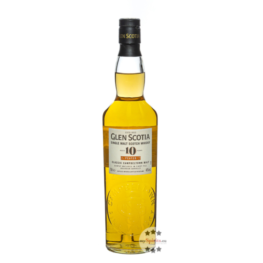 Glen Scotia 10 Years Peated Single Malt Scotch Whisky / 46 % Vol. / 0,7 Liter-Flasche in Geschenkverpackung