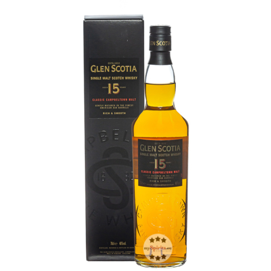 Glen Scotia 15 Years Single Malt Scotch Whisky / 46 % Vol. / 0,7 Liter-Flasche in Geschenkbox