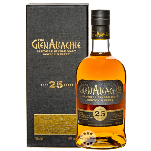 GlenAllachie 25 Years Speyside Single Malt Scotch Whisky / 48 % Vol. / 0,7 Liter-Flasche in Geschenkkarton