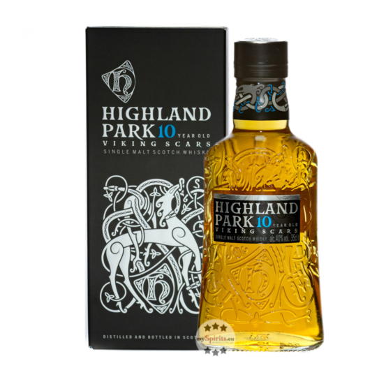 Highland Park 10 Jahre Single Malt Scotch Whisky Viking Scars / 40 % Vol. / 0,35 Liter-Flasche in Karton