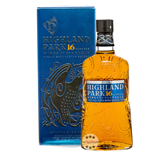 Highland Park 16 Years Wings of the Eagle Single Malt Scotch Whisky / 44,5 % Vol. / 0,7 Liter-Flasche in Geschenkbox - WHISKY CLUB