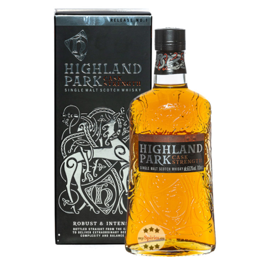 Highland Park Cask Strength Single Malt Scotch Whisky / 63,3 % Vol. / 0,7 Liter-Flasche in Geschenkbox