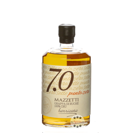 Mazzetti d’Altavilla Grappa 7.0 di Ruché Barricata / 43 % Vol. / 0,7 Liter-Flasche