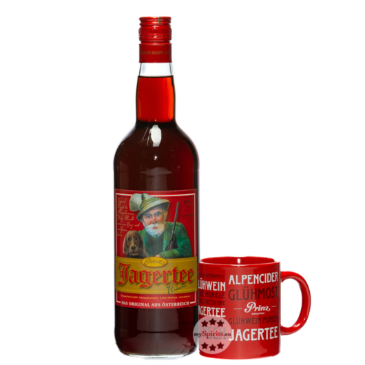 Prinz Jagertee Kräuter inklusive Prinz Jagertee-Tasse / 40 % Vol. / 1,0 Liter-Flasche