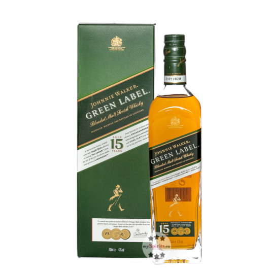 Johnnie Walker Green Label Whisky / 43 % Vol. / 0,7 Liter-Flasche in Geschenkbox