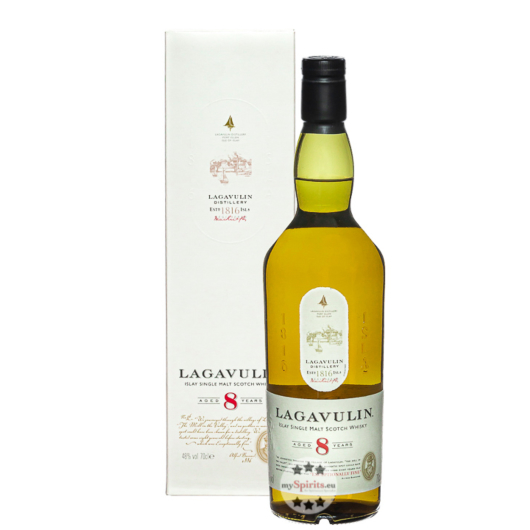 Lagavulin 8 Jahre Islay Single Malt Scotch Whisky / 48 % Vol. / 0,7 L Flasche in Geschenkschachtel