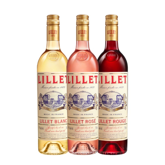 Lillet Mischset 3er-Paket Blanc, Rose & Rouge Weinaperitif / 17 % Vol. / 3 x 0,75 Liter-Flasche