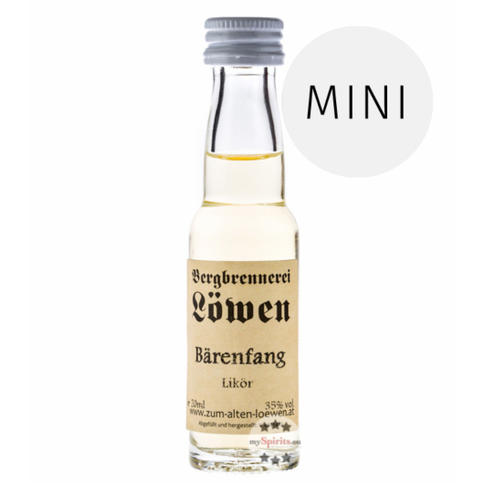 Löwen: Bärenfang mit echtem Blütenhonig / 38 % Vol. / 0,02 Liter - Flasche