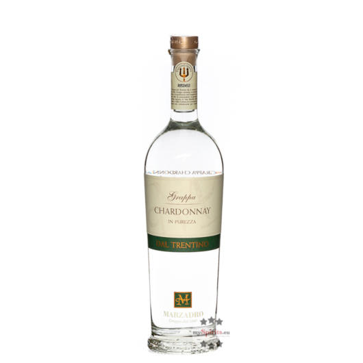 Marzadro Grappa Chardonnay in Purezza / 41 % Vol. / 0,7 Liter-Flasche