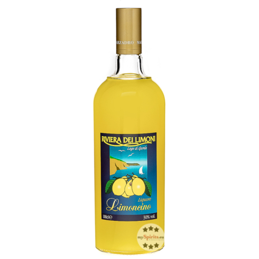 Marzadro: Limoncino Zitronenlikör „Riviera dei Limoni“ Limoncello / 30 % Vol. / 1,0 Liter-Flasche