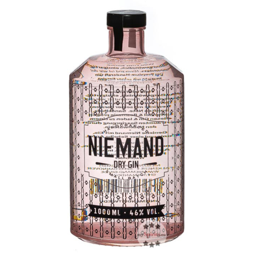 Niemand Dry Gin Small Batch Handcrafted / 46 % Vol. / 1,0 Liter-Flasche