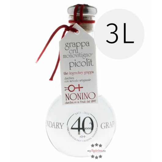 Nonino Grappa Cru Monovitigno Picolit / 50 % Vol. / 3,0 Liter-Flasche