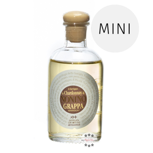 Grappa Nonino In barriques lo Chardonnay di Nonino Grappa Monovitigno / 41% Vol. / 0,1 Liter-Flasche