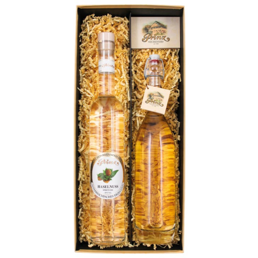 Prinz: Geschenk-Set "Nuss-Genuss" / 41 x 40 % Vol. / 2 x 0,5 Liter-Flasche