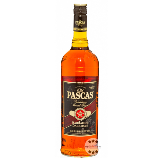 Old Pascas Barbados Dark Rum / 37,5 % Vol. / 1,0 Liter-Flasche