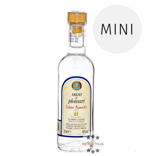 Ouzo of Plomari Isidoros Arvanitis Mini / 40 % Vol. / 0,05 Liter-Flasche