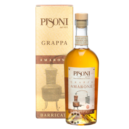 Pisoni Grappa Amarone Barricata / 45 % Vol. / 0,7 Liter-Flasche