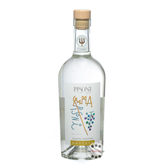 Pisoni Grappa Trentina Moscato / 43 % Vol. / 0,7 Liter-Flasche