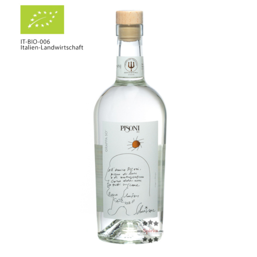 Pisoni Grappa Trentina del Sole Bio / 50 % Vol. / 0,7 Liter-Flasche