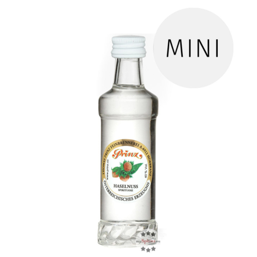 Prinz: Haselnuss-Schnaps Miniatur / 40 % Vol. / 0,04 Liter-Flasche