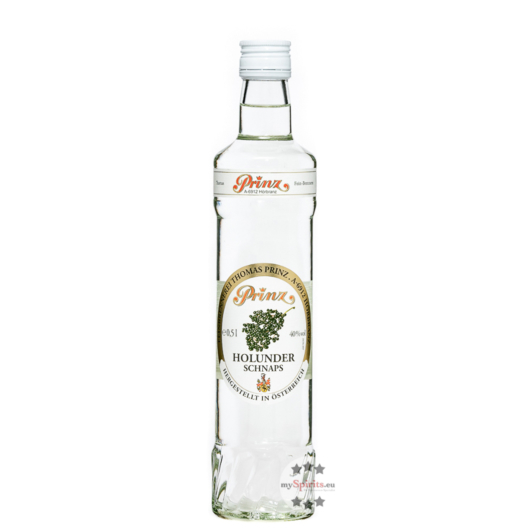 Prinz: Holunder-Schnaps / 40 % Vol. / 0,5 Liter - Flasche